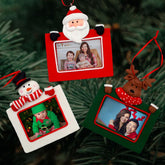 Personalised Santa Snowman Reindeer Photo Bauble Tree Decorations